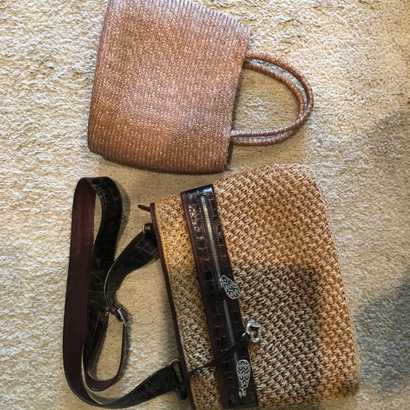 Brighton Alec Crochet Straw Handbag and Unbranded Straw Bag - Picture 8 of 10